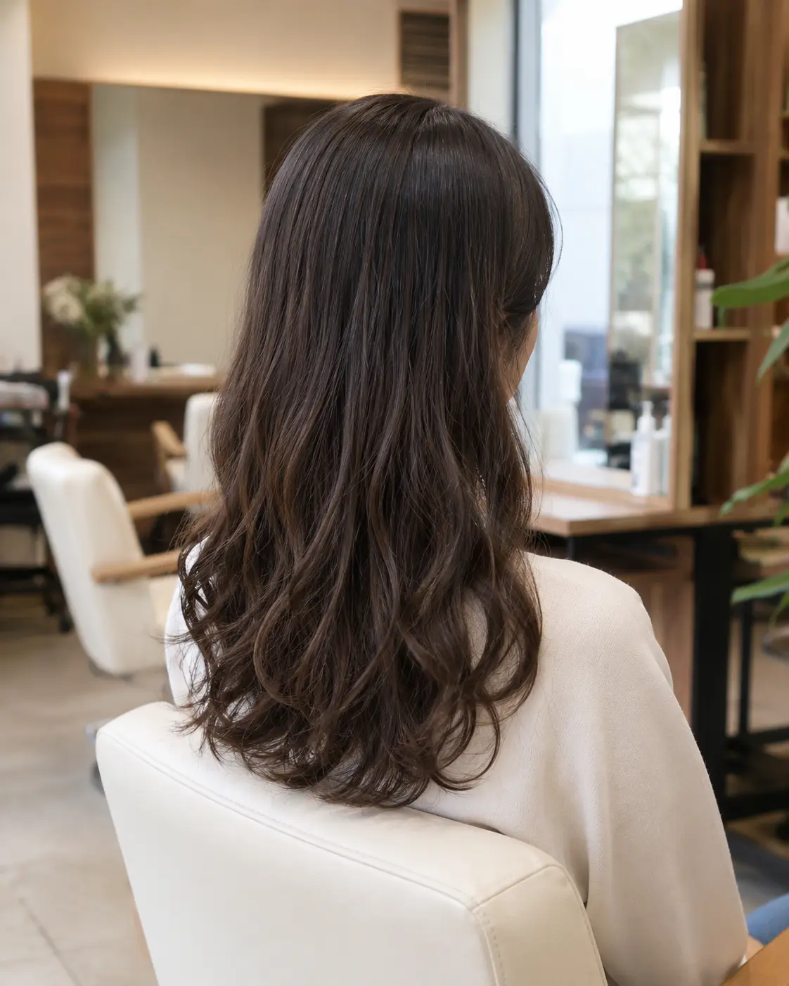 女性ロングヘア写真